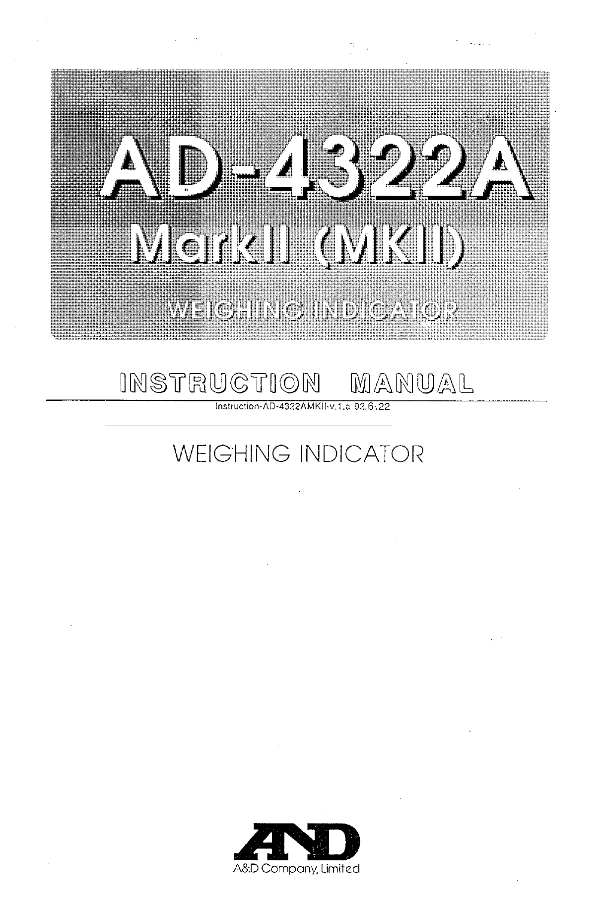 And Ad 4322a Instruction Manual Manualzz