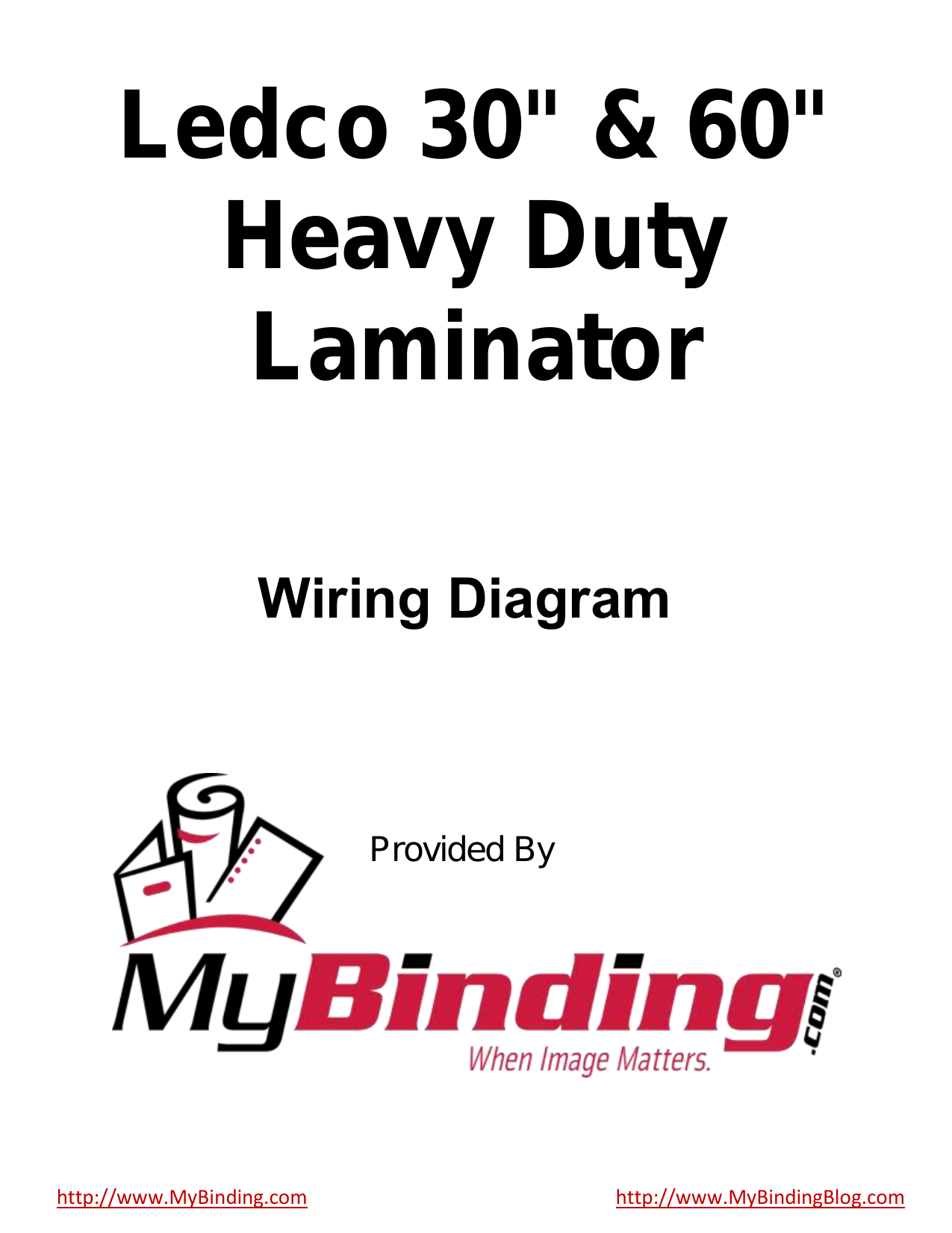Ledco Heavy Duty 30" & 60" Laminator Wiring Diagram. Manualzz