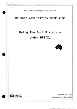 HP 3000 Application Note | AI Chat & PDF Download