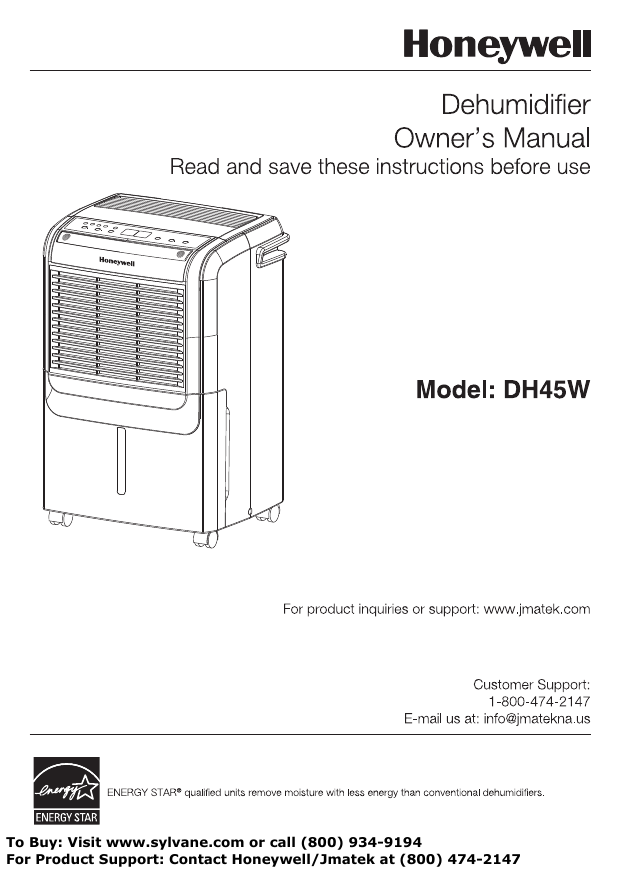 General Electric Dehumidifier Manual
