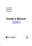 rfconcepts rfc 2-315, rfc 2-417, rfc 3-312 Owner's Manual