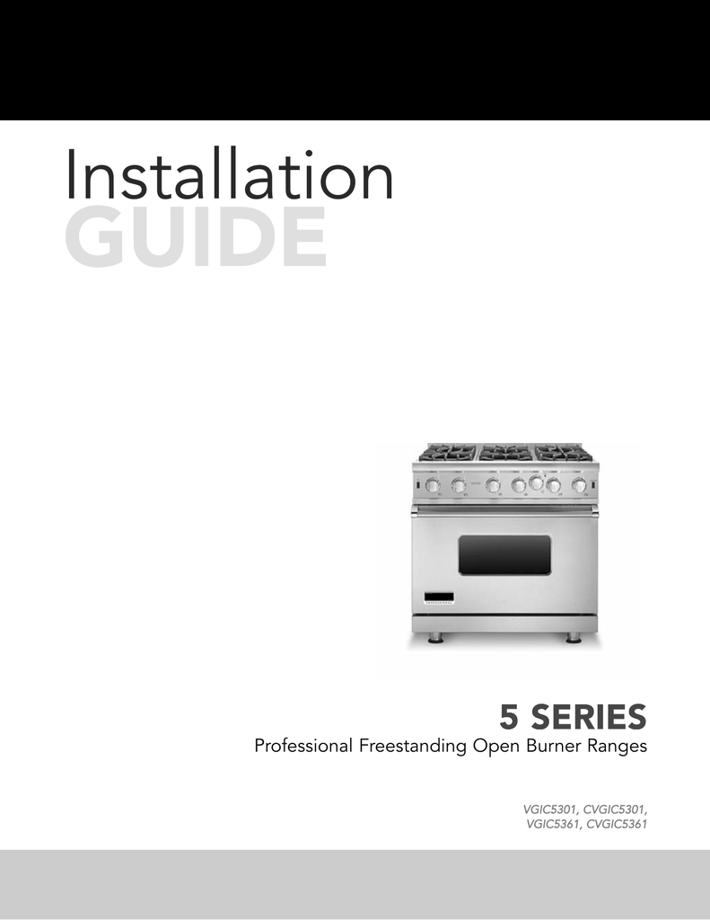 Viking VGIC53014BSS Range Installation instructions Manualzz