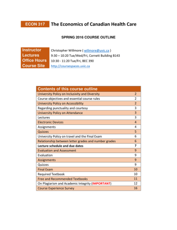 The Economics Of Canadian Health Care Econ 317 Instructor Lectures Manualzz