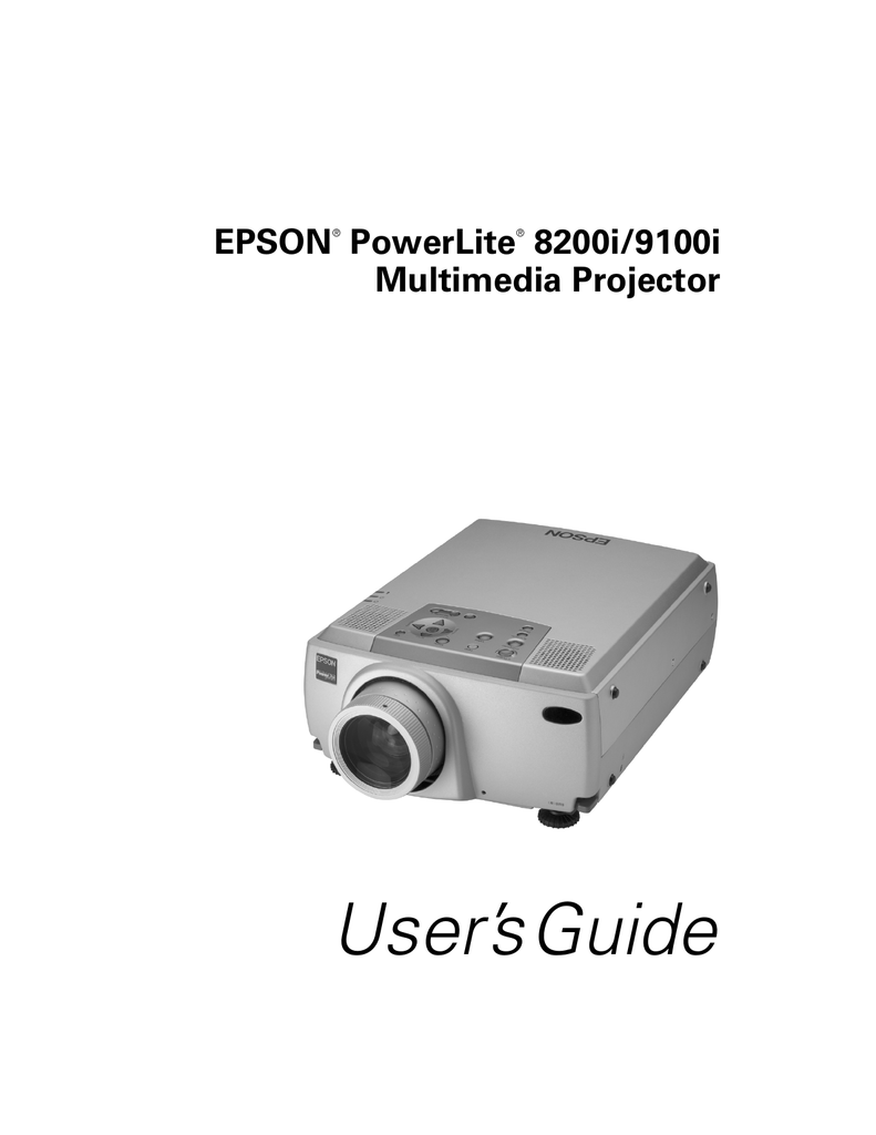 Epson 8200i Projector User manual | Manualzz