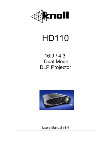 Knoll HD110 User manual | Manualzz