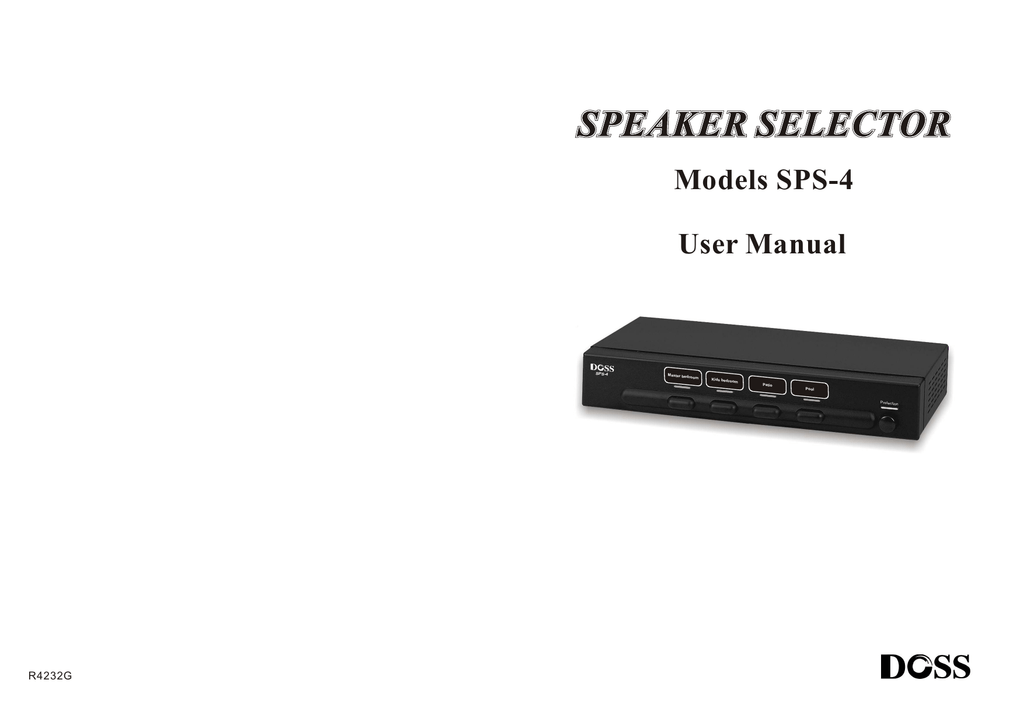 svl 4 speaker selector