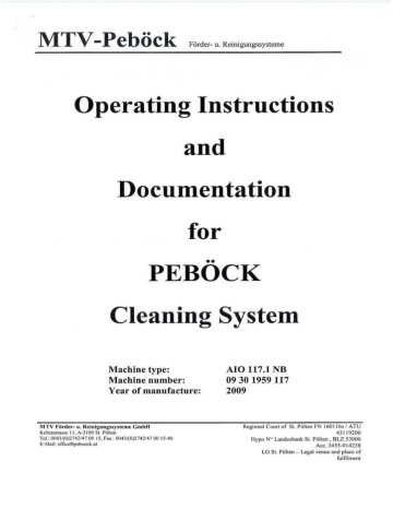 OperatingInstructionsanddocumentation.pdf | Manualzz