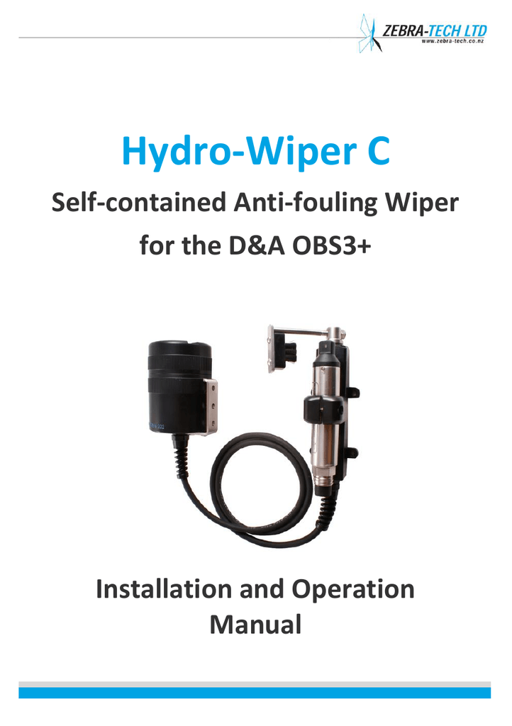 ZebraTech Campbell Scientific OBS3+ HydroWiper Manual Manualzz