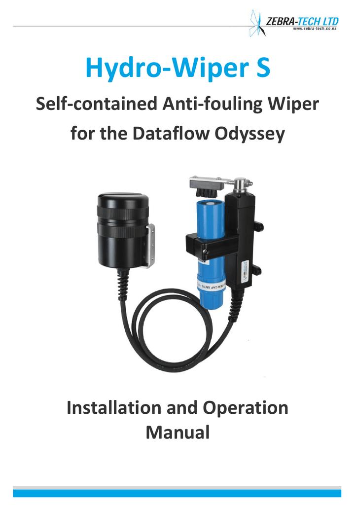 ZebraTech Dataflow Odyssey PAR Sensor HydroWiper Manual Manualzz
