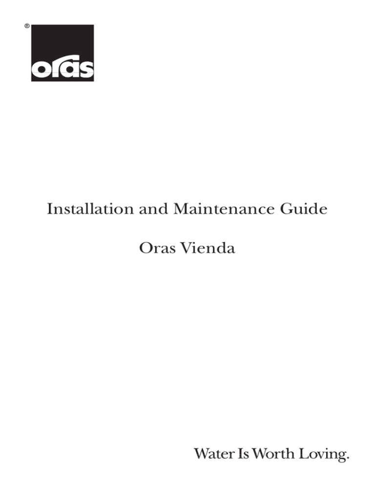 Installation And Maintenance Guide Oras Vienda Manualzz