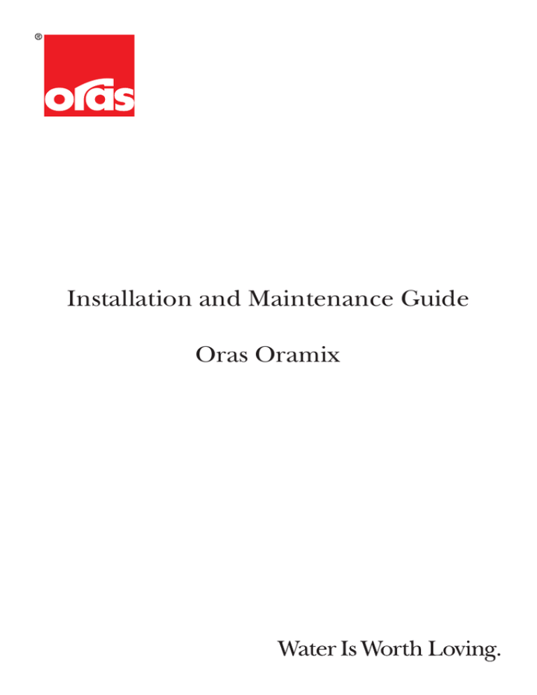 Installation And Maintenance Guide Oras Oramix Manualzz