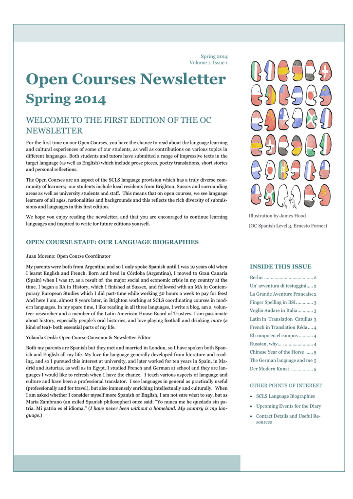 Oc Newsletter Issue 1 Spring 2014 Pdf 1 01mb Manualzz manualzz