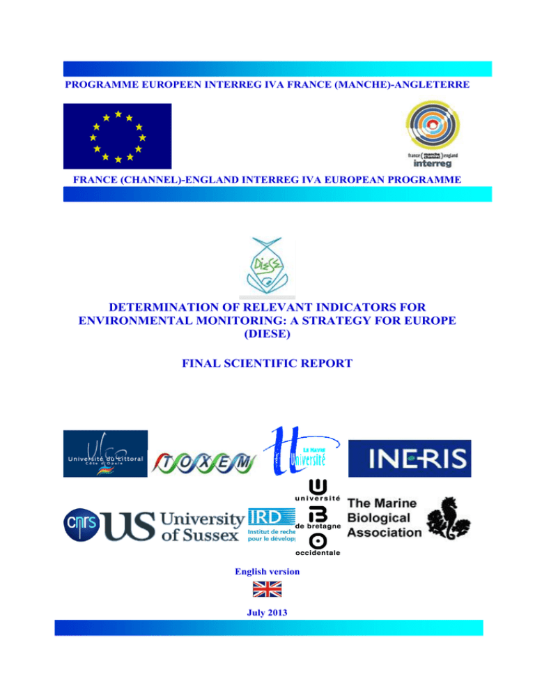 Determination Of Relevant Indicators For Environmental Monitoring Diese Manualzz