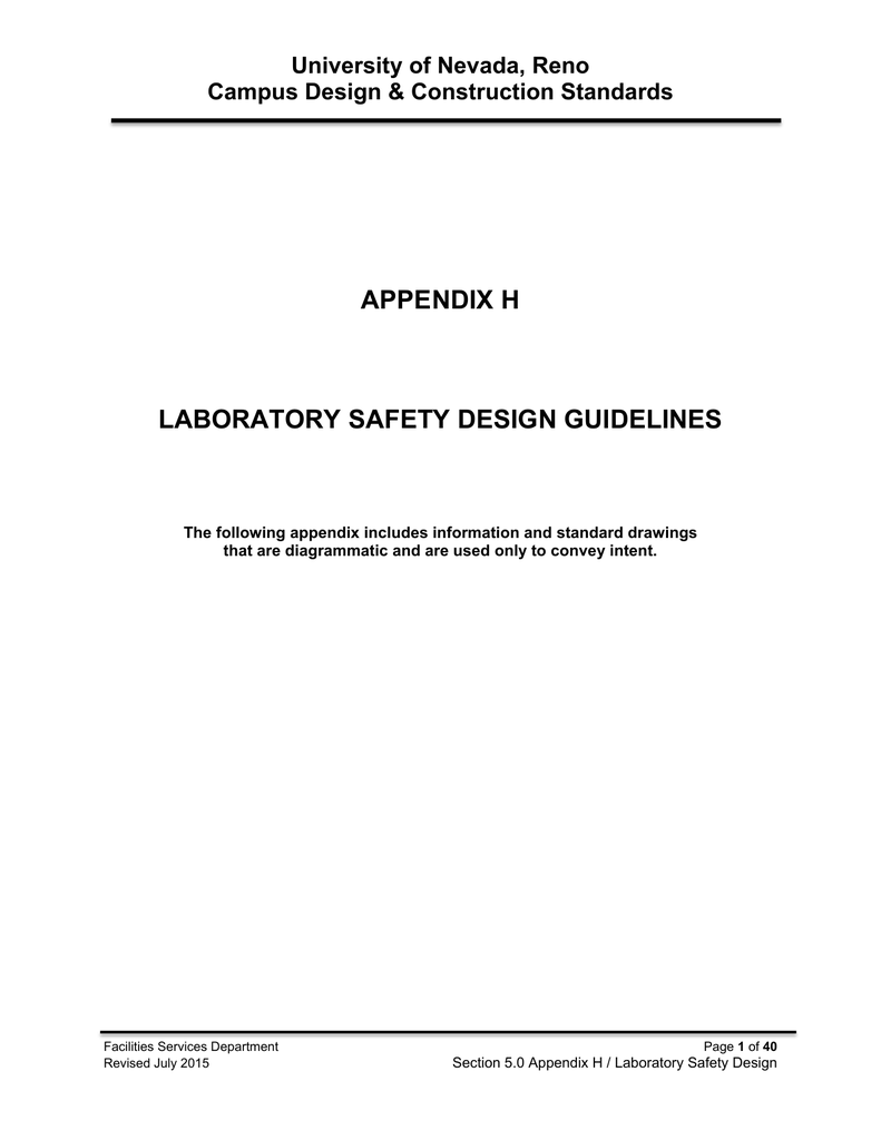 Laboratory Safety Design Guidelines Manualzz Com