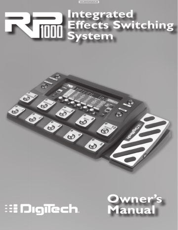 DigiTech RP1000 Owner's Manual | Manualzz