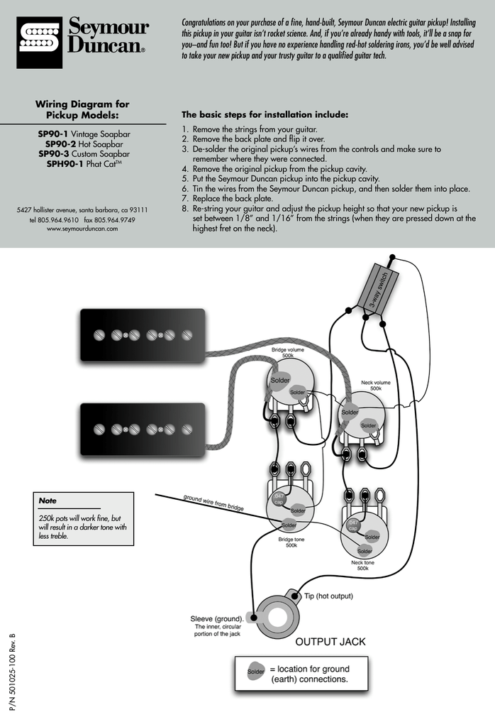 Seymour Duncan Phat Cat Wiring Diagram Pdf Manualzz