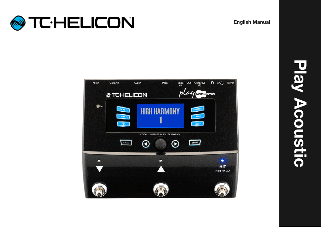 Tc Helicon Play Acoustic Manual Manualzz