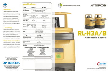 New Topcon Rotating Level RL-H RL-HDB Instruction Manual 