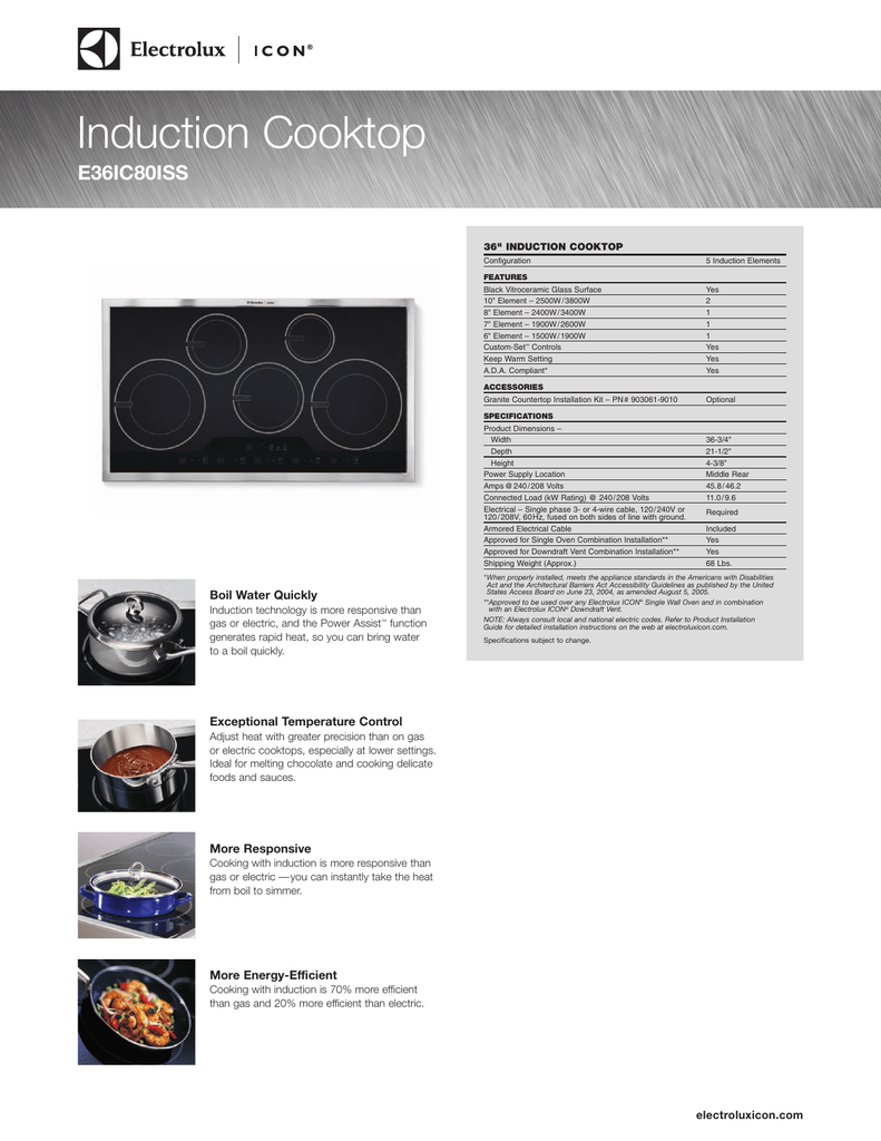 Induction Cooktop E36ic80iss Manualzz Com