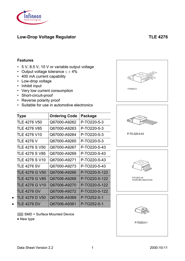 infineon tle4276 v50 ldo to 220 5 pdf manualzz com