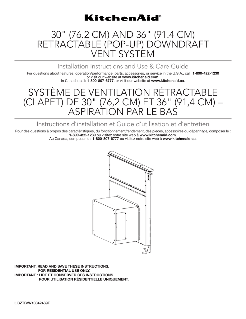 KitchenAid KXD4630YSS Architect Series II 27 in. Downdraft Range Hood