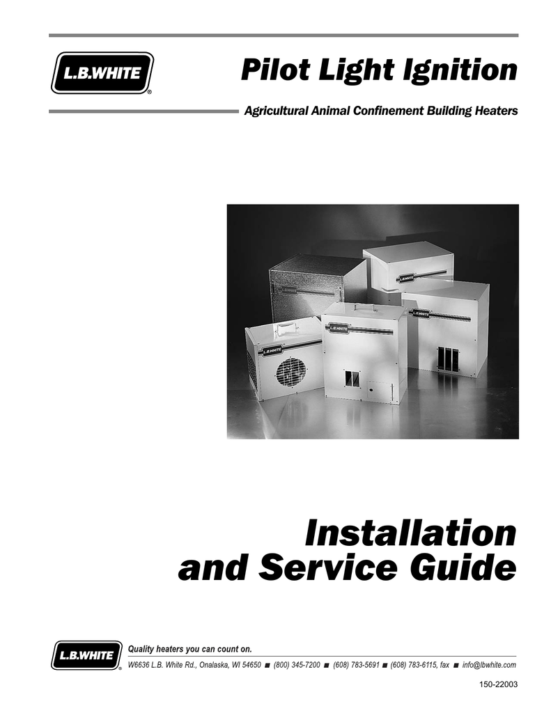 LB White Pilot Light Series Installation Service Guide | Manualzz  Lb White Heater Thermostat Wiring Diagram    Manualzz