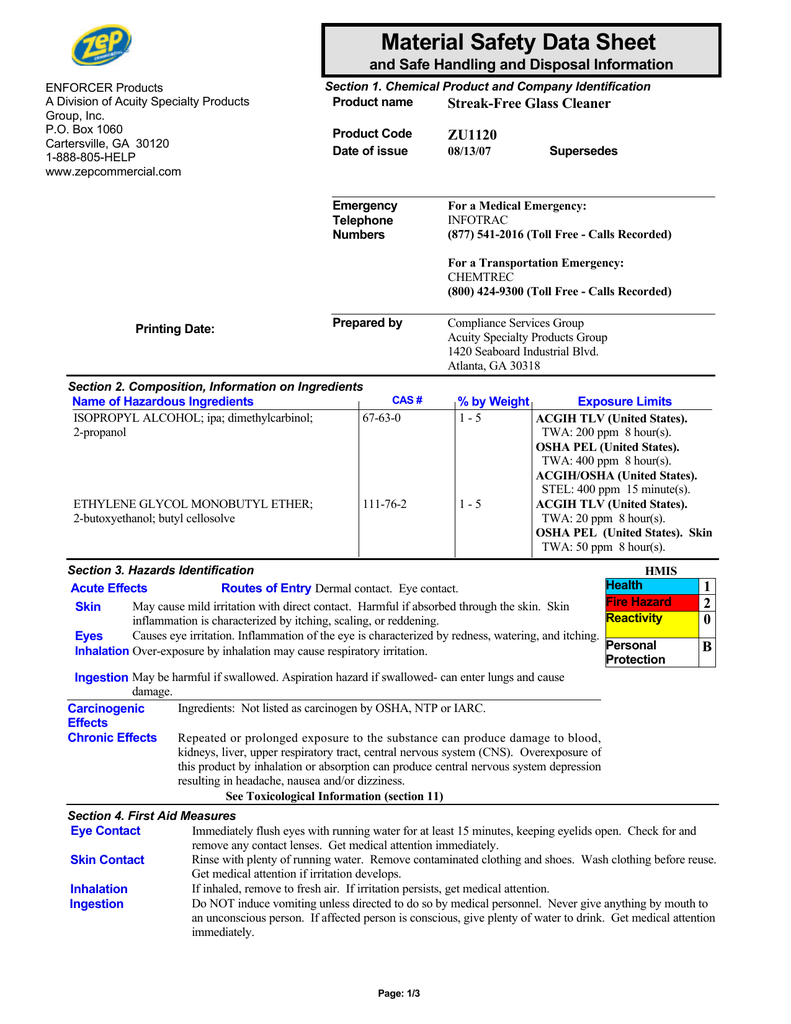 Zep Floor Cleaner Sds Sheet Viewfloor.co