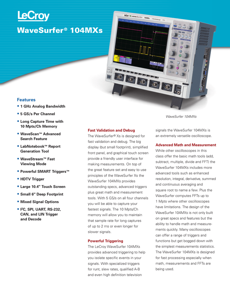 lecroy wavesurfer 24xs oscilloscope