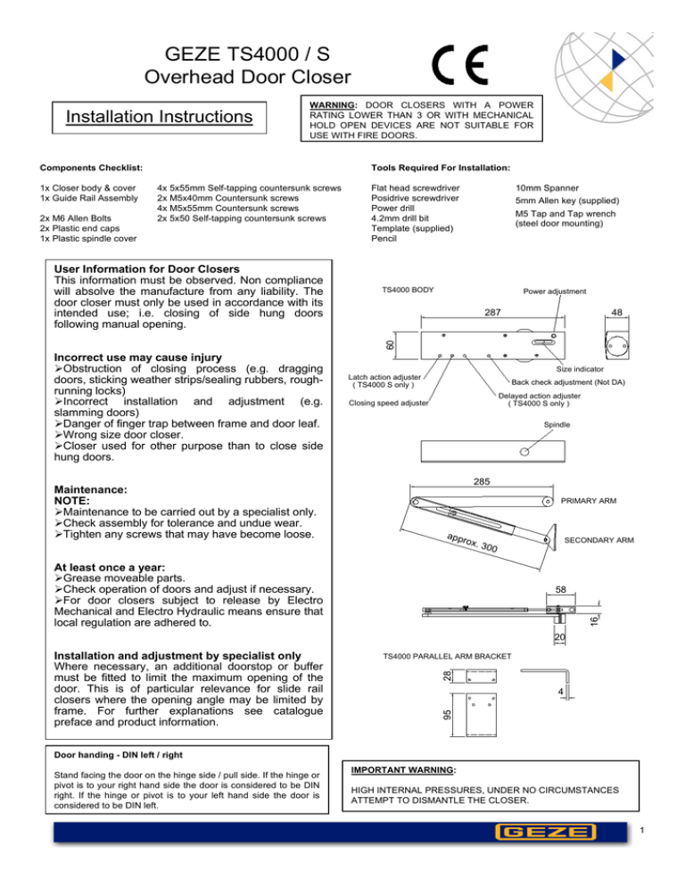 GEZE_TS_4000_Fitting_Instructions Manualzz