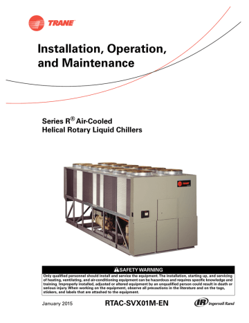 Trane Series R RTAC Air-Cooled Liquid Chiller Installation, Operation ...