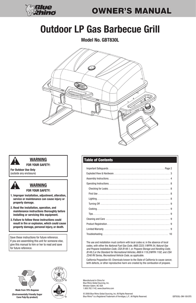 GBT830L-OM-109 EFS | Manualzz