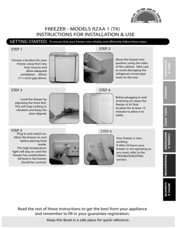 Whirlpool RZAA 1 (TK) User manual | Manualzz