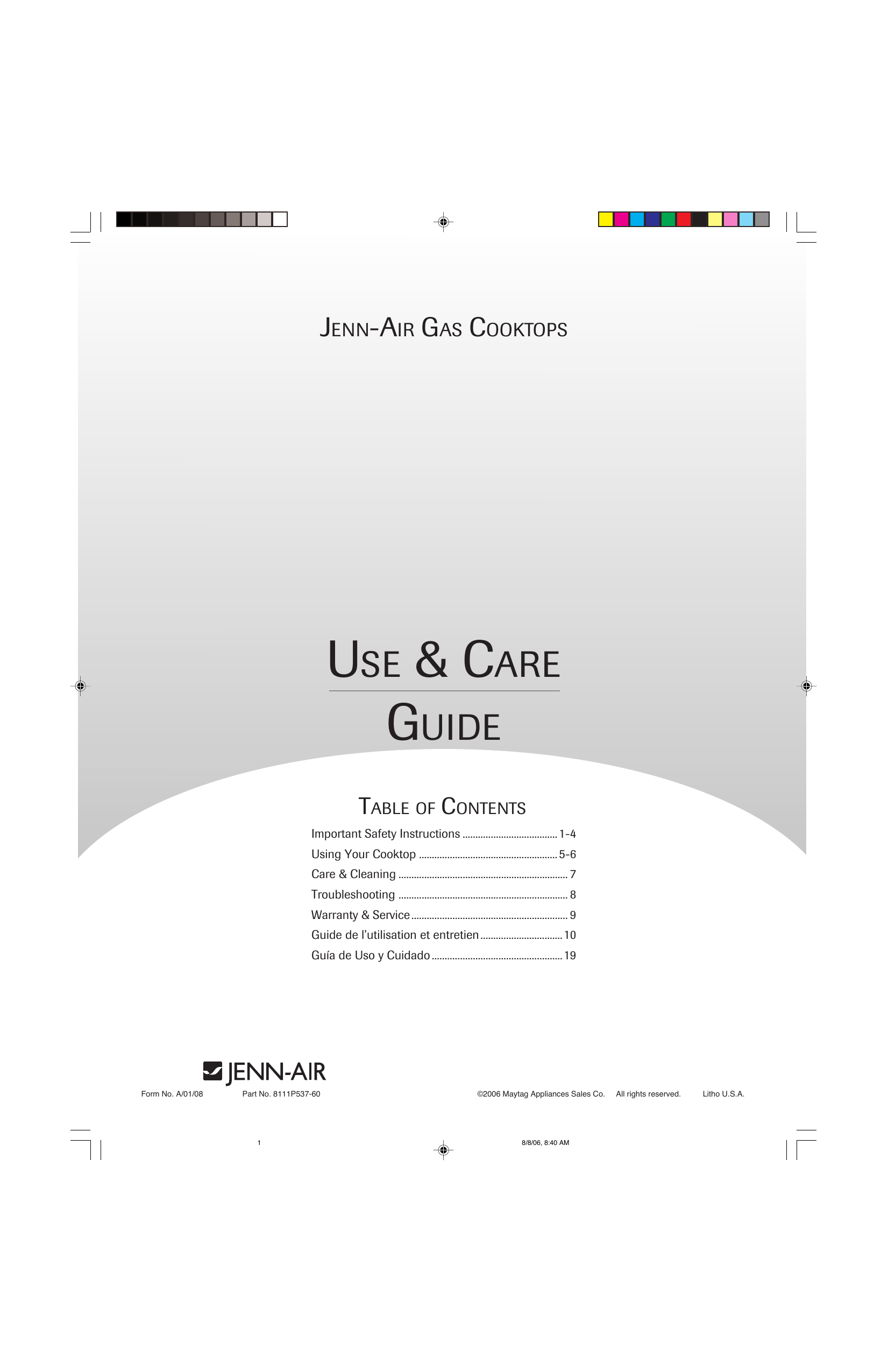 JennAir JGC8536BDS Use & Care Manual Manualzz