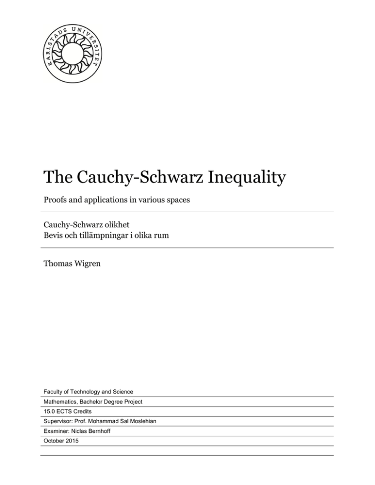 The Cauchy Schwarz Inequality Manualzz