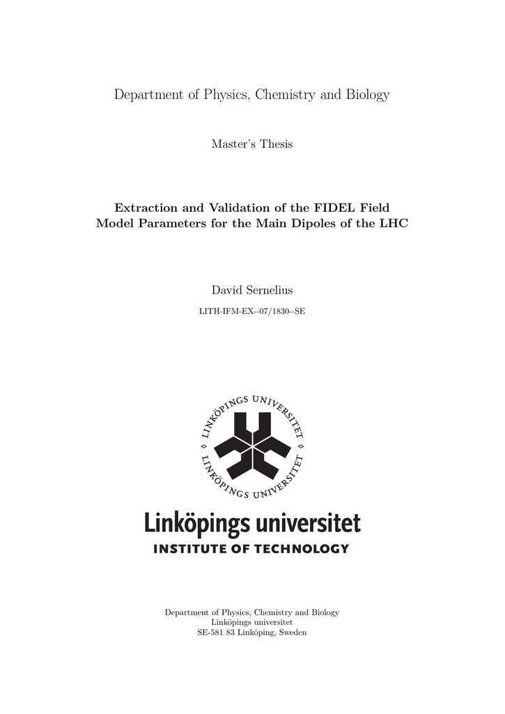 master thesis in chemistry