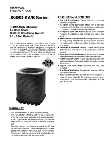 Js4bd Ka B Series Technical Specifications Features And Benefits Manualzz