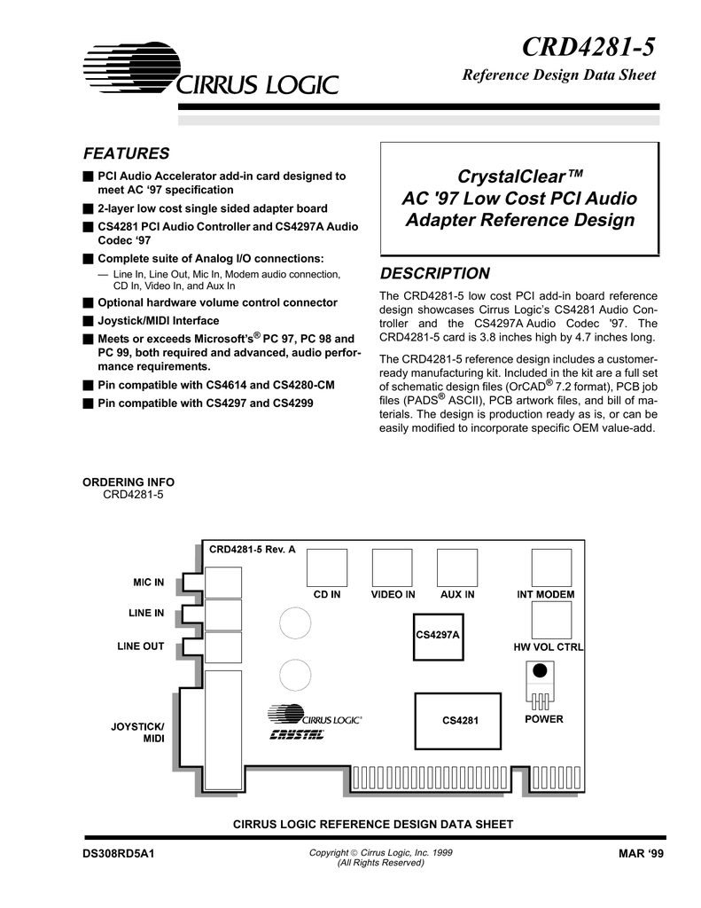 CIRRUS LOGIC CS4614 22 24 WINDOWS DRIVER CIRRUS LOGIC CS4614 22 24 DRIVER WINDOWS XP