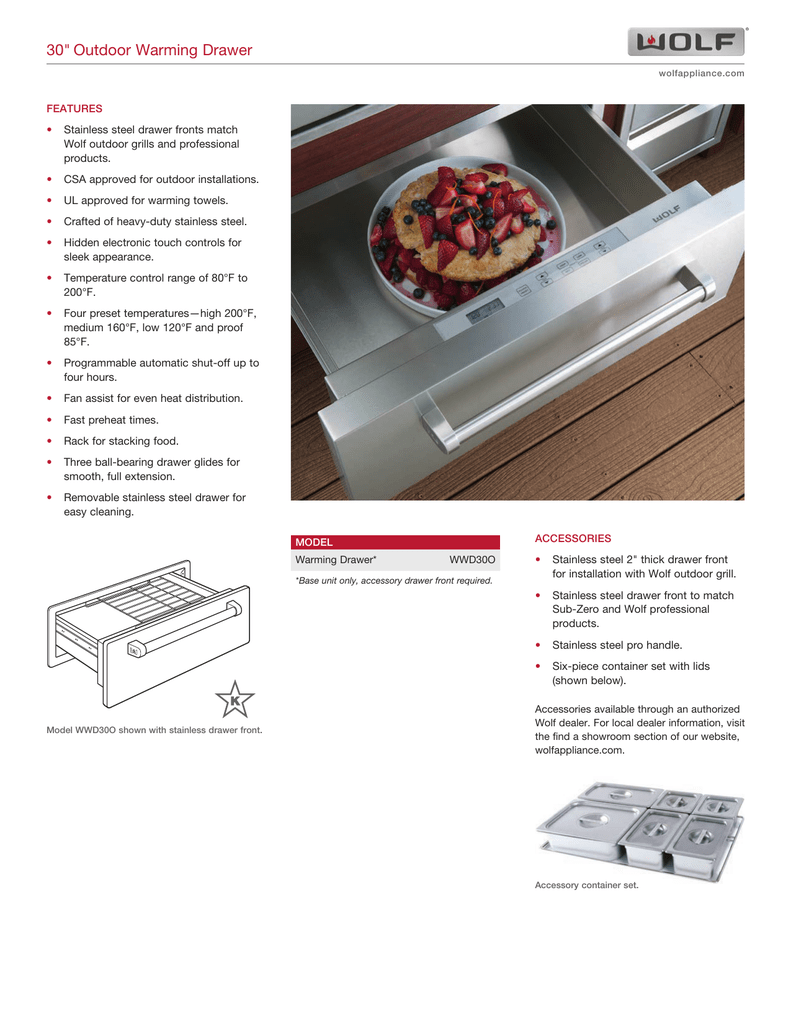 30 34 Outdoor Warming Drawer Manualzz Com 30 34 Outdoor Warming Drawer