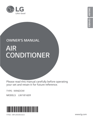 LG Electronics 18,000 BTU 230/208-Volt Window Air Conditioner with Remote and ENERGY STAR in White El manual del propietario | Manualzz