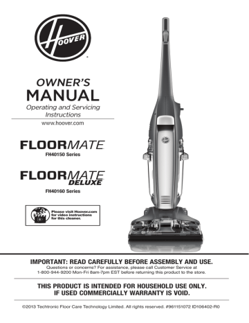 Hoover FH40160 Vacuum Cleaner User 