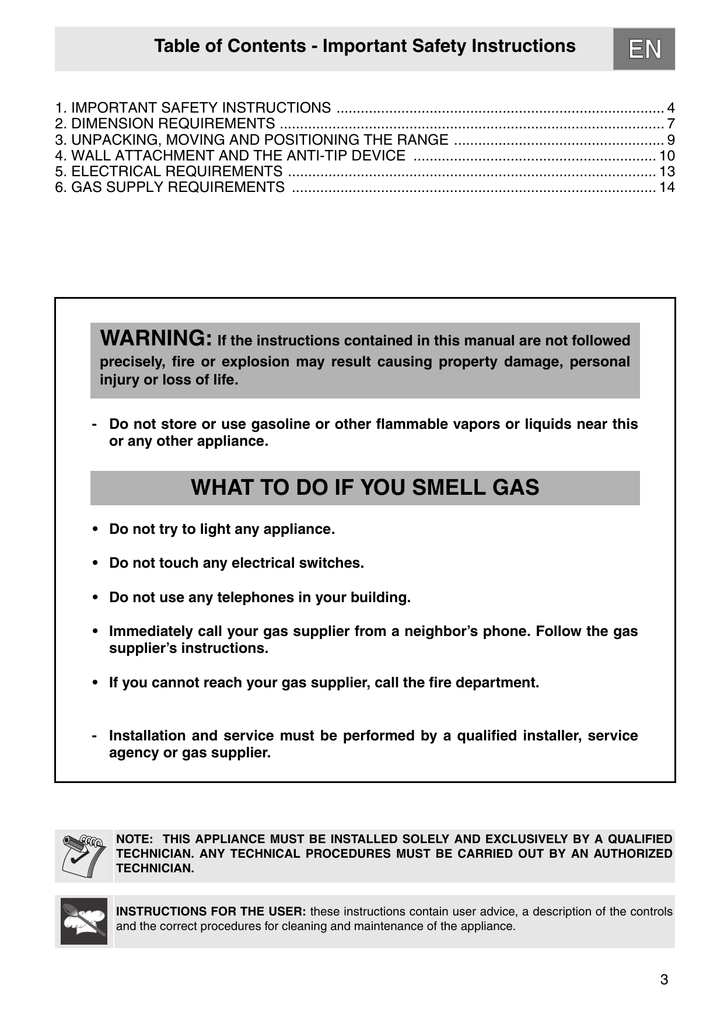 Smeg C24GGXU Gas Range Guide Manualzz