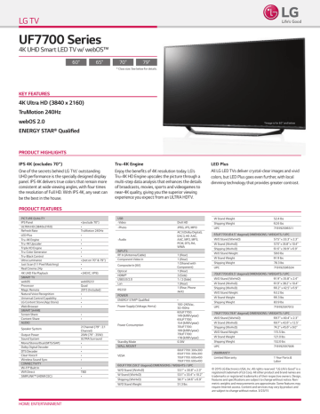 Uf7700 Series Lg Tv 4k Uhd Smart Led Tv W Webos Manualzz