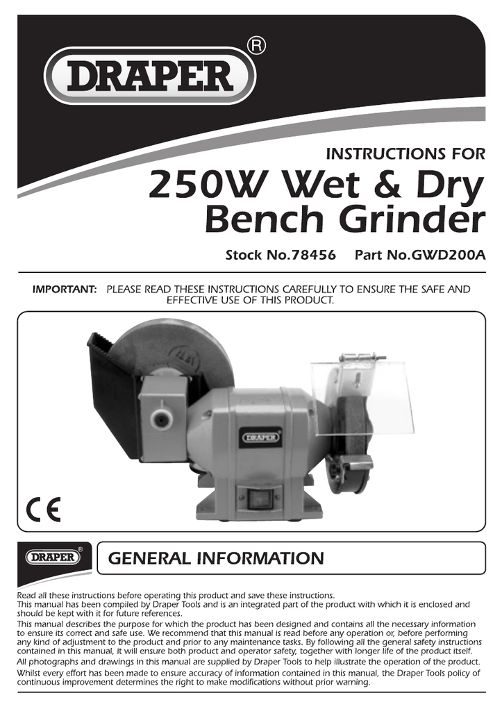 how to use a wet and dry bench grinder