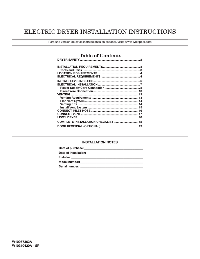 Maytag MED7000XG Installation Instructions Manual Manualzz