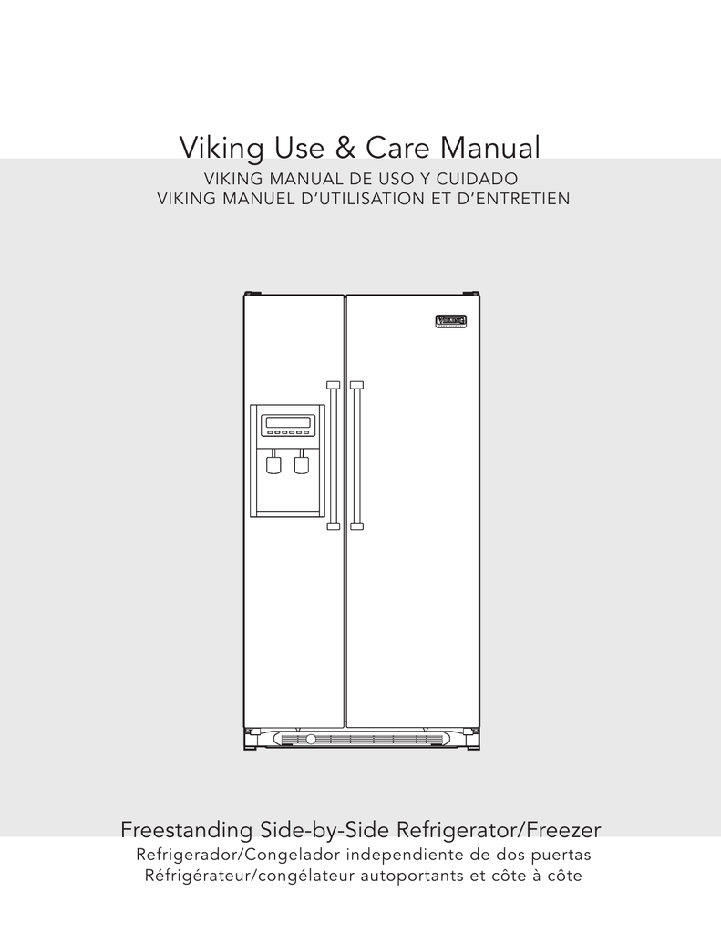 Viking Range DDSF136D 36" SidebySide Refrigerator/Freezer Use and