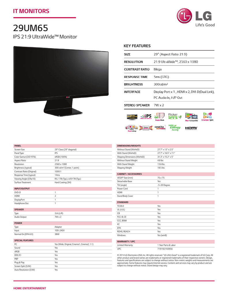 lg wide monitor manual