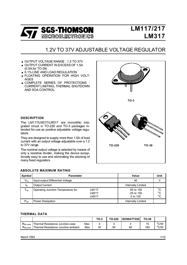 Lm317 Datasheet