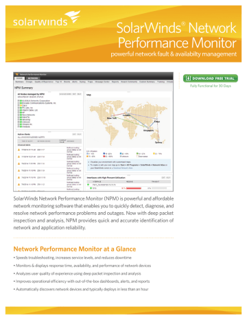 when considering solarwinds network performance monitor