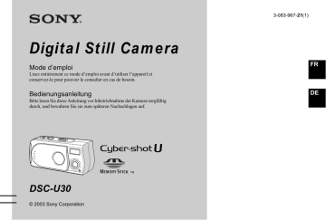 Sony DSC-U30 Bedienungsanleitung | Manualzz