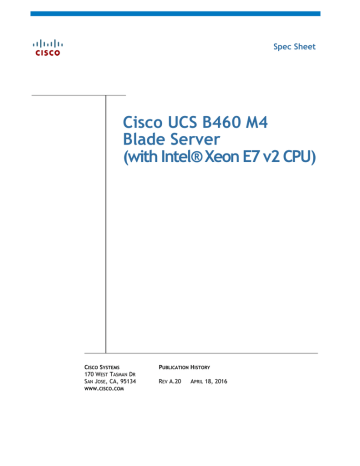 Cisco UCS B260 M4 Blade Server Data Sheet | Manualzz